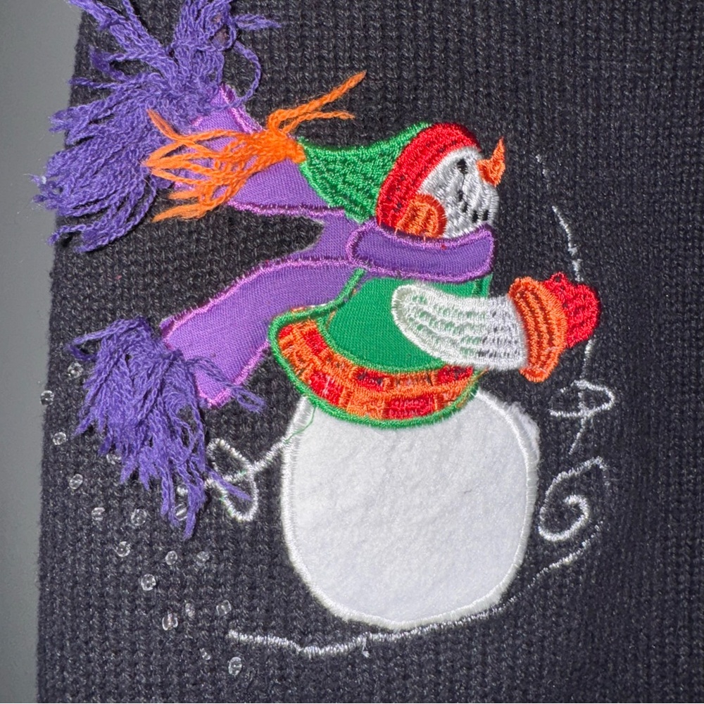 Holiday Editions Black Snowman Vest - Picture 13 of 14